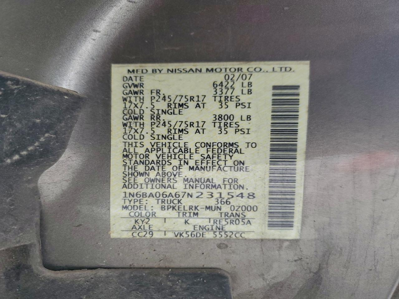 2007 NISSAN Titan