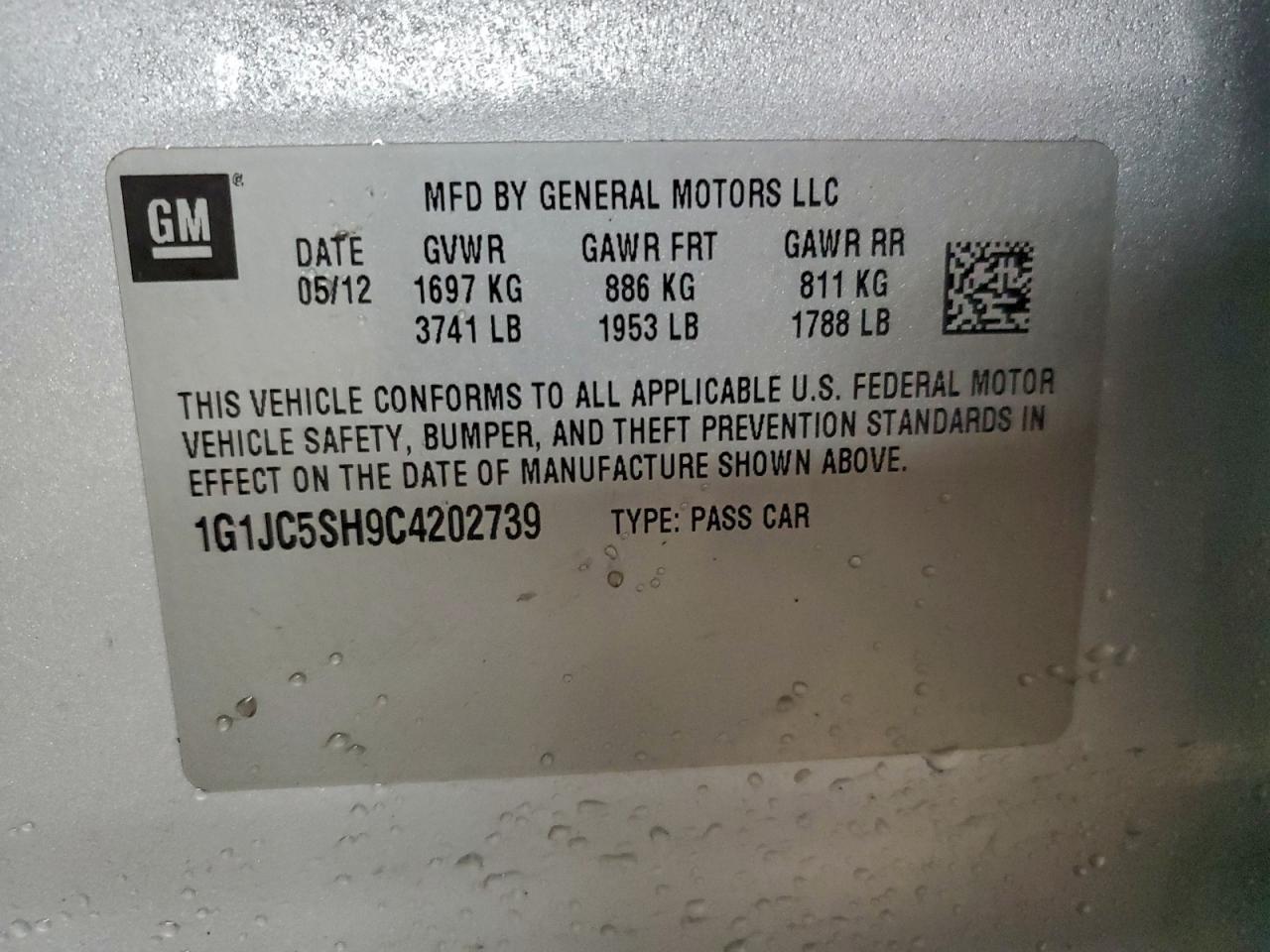 2012 CHEVROLET SONIC