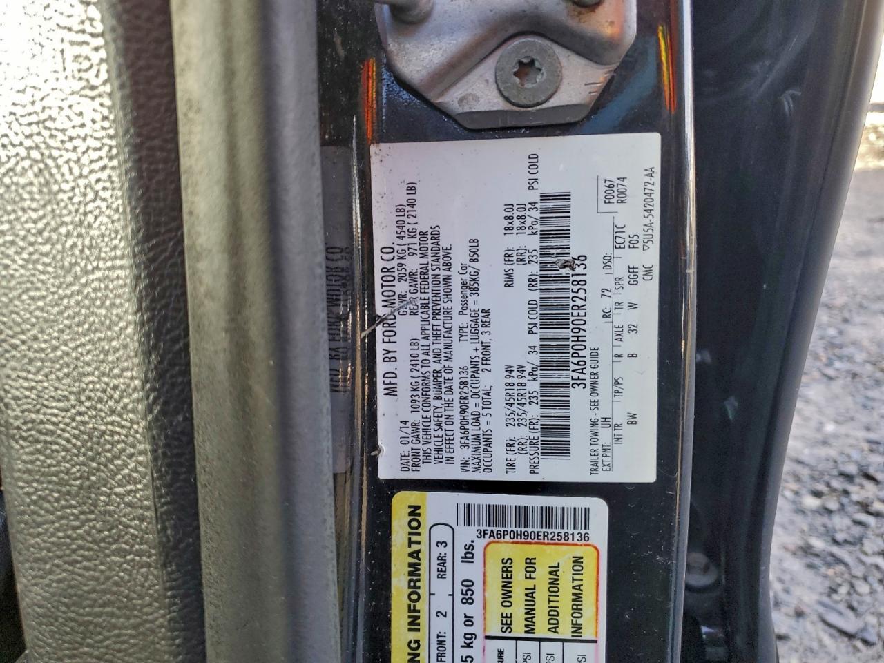 2014 FORD FUSION