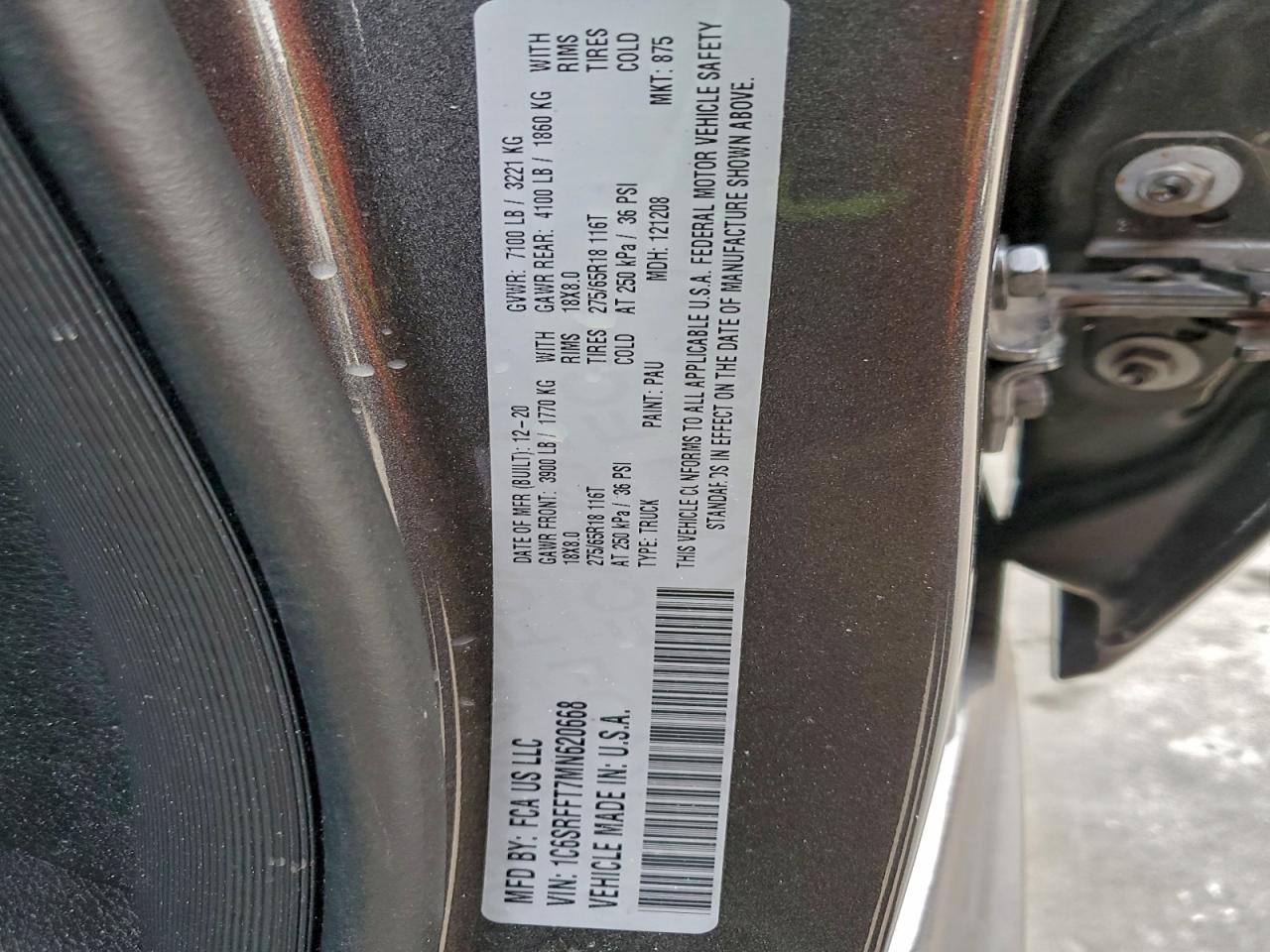 2021 RAM 1500