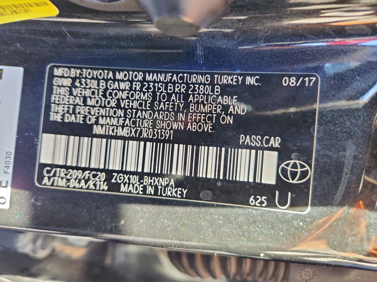 2018 TOYOTA C-HR