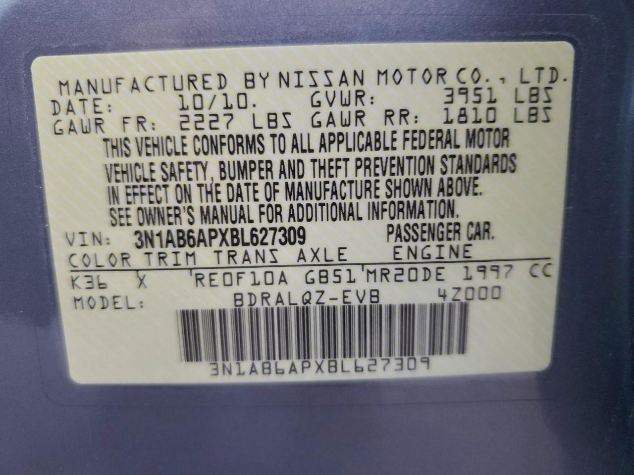 2011 NISSAN SENTRA