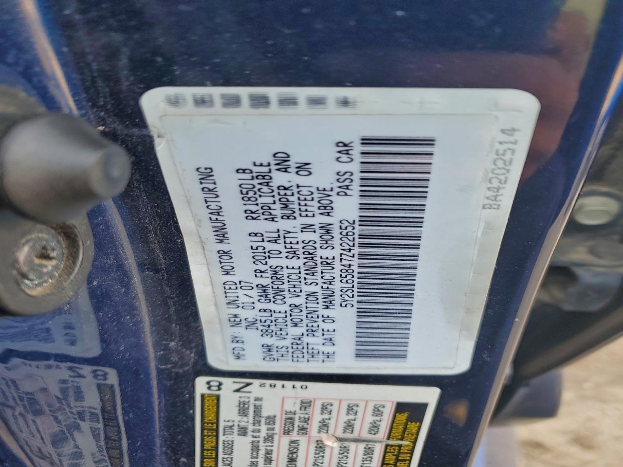 2007 PONTIAC VIBE