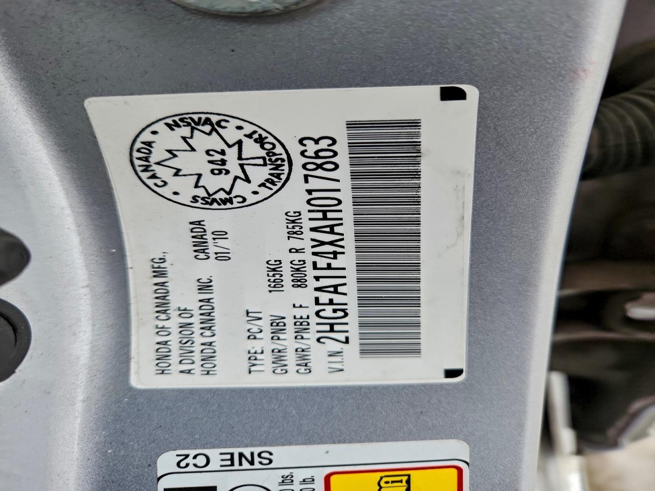 2010 HONDA CIVIC