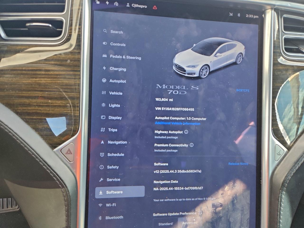 2015 TESLA MODEL S