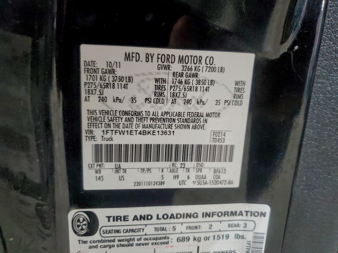 2011 FORD F-150