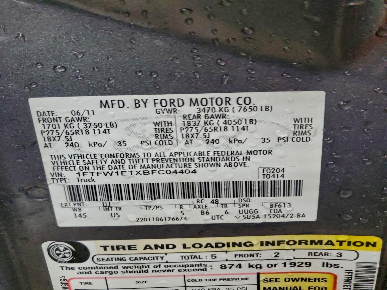 2011 FORD F-150