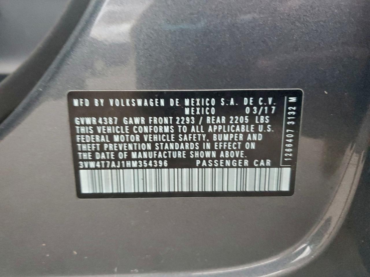 2017 VOLKSWAGEN JETTA