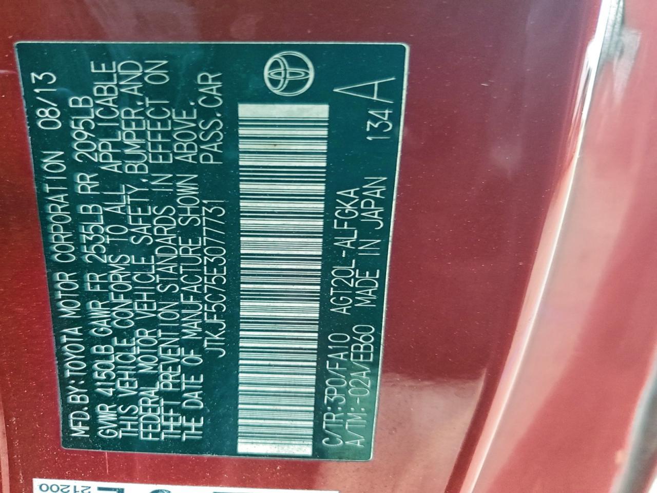 2014 TOYOTA SCION