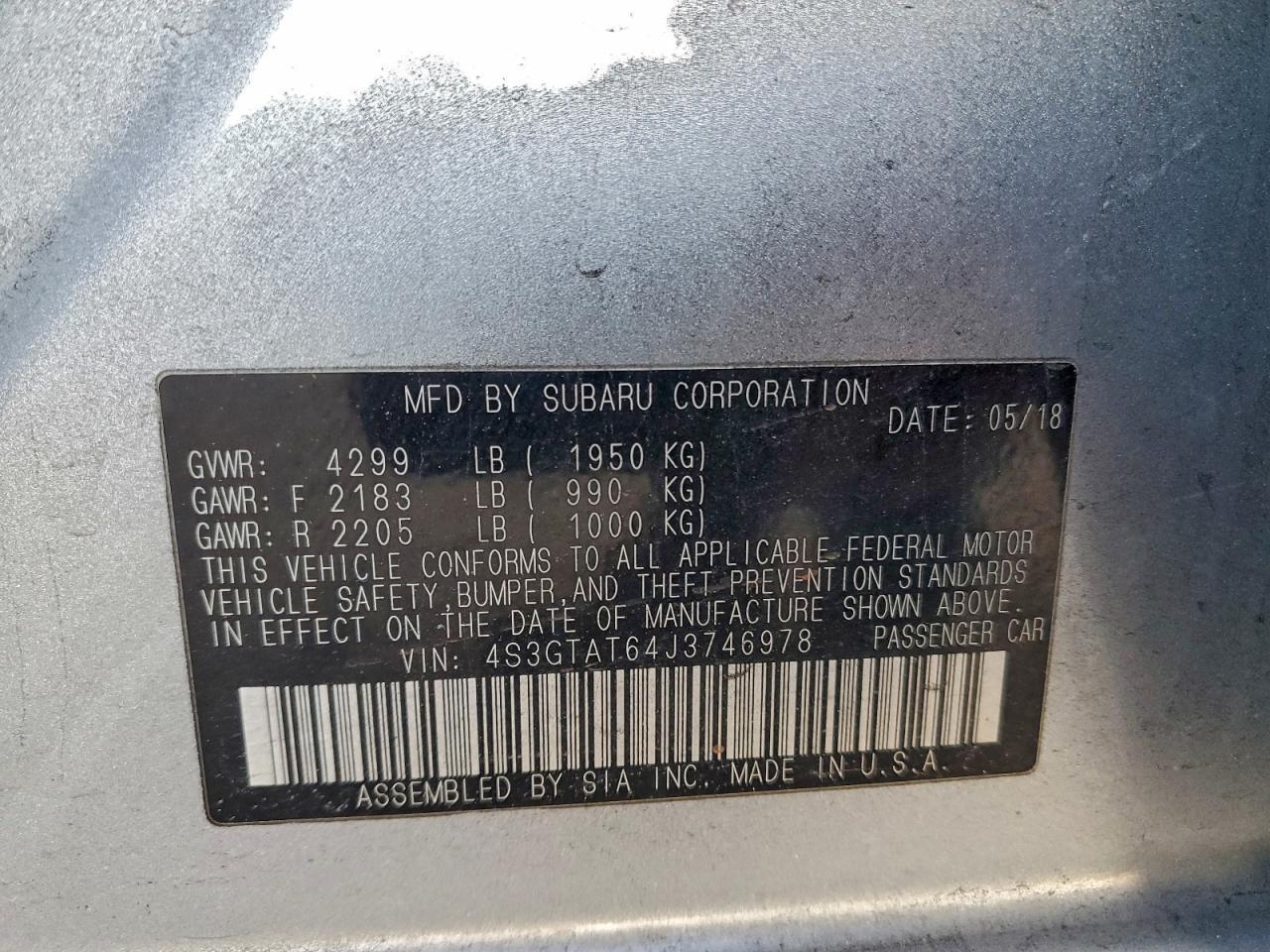2018 SUBARU IMPREZA