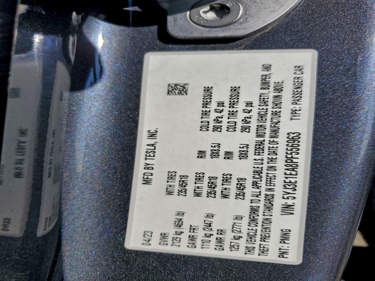 2023 TESLA MODEL 3