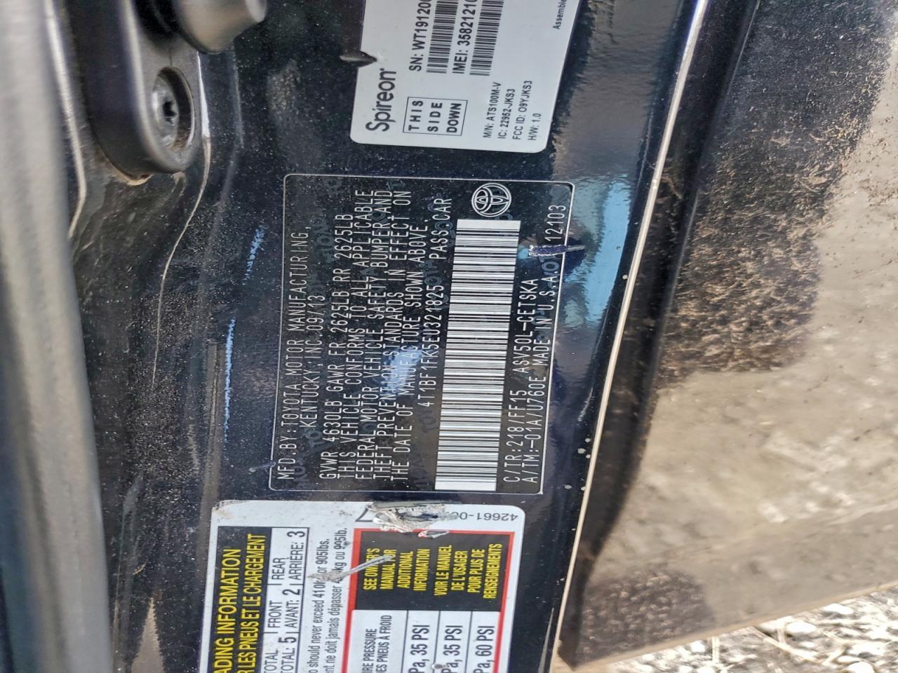 2014 TOYOTA CAMRY