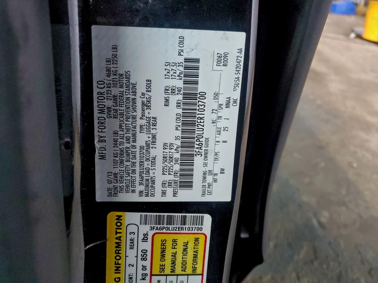 2014 FORD FUSION