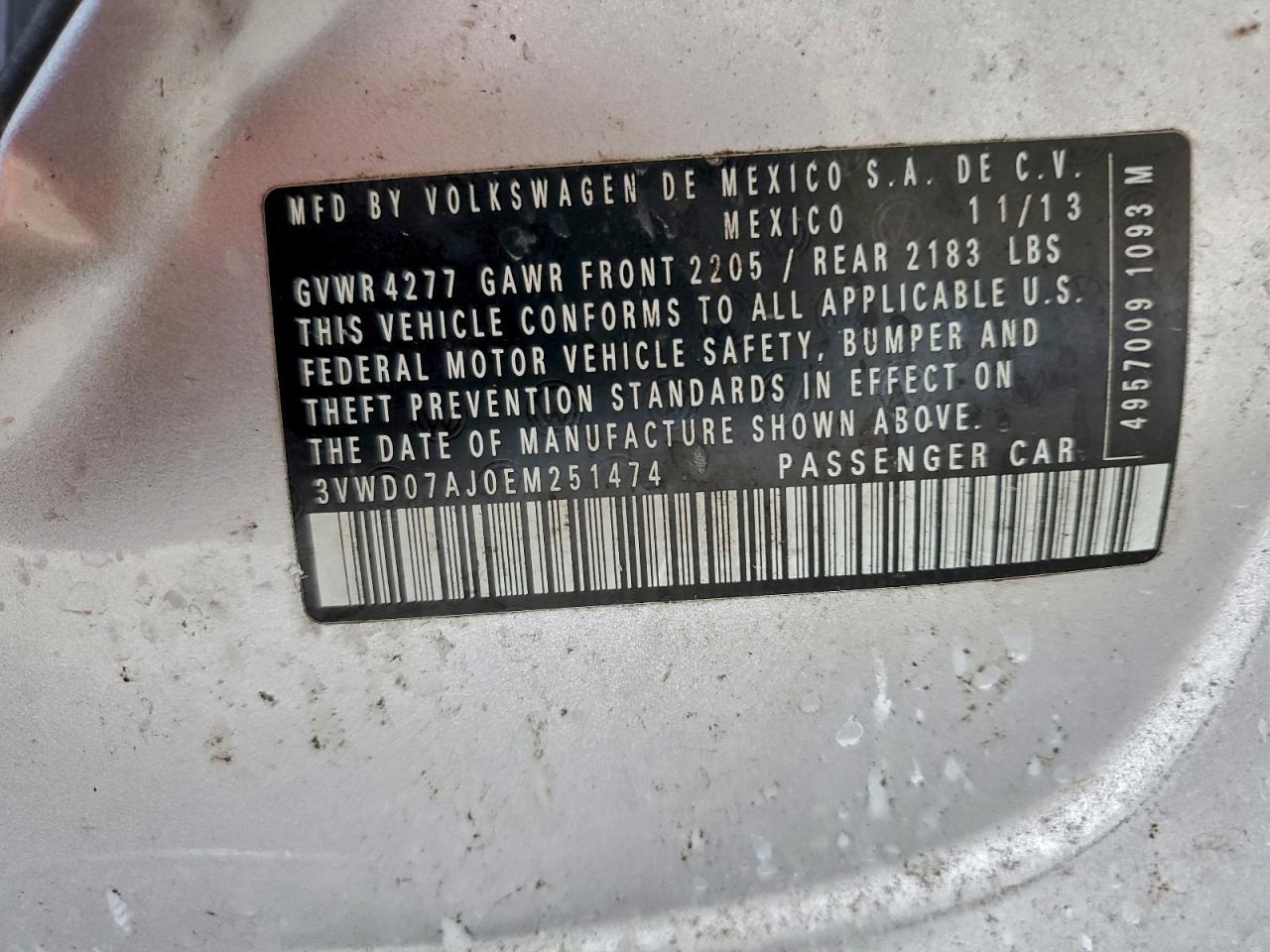 2014 VOLKSWAGEN JETTA