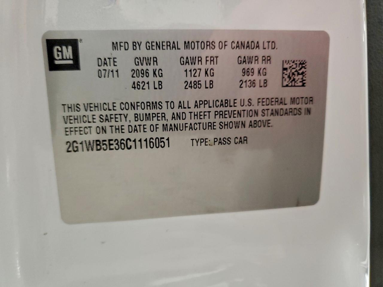 2012 CHEVROLET IMPALA