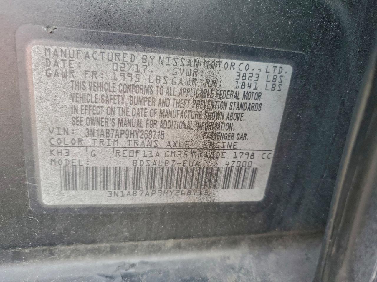 2017 NISSAN SENTRA