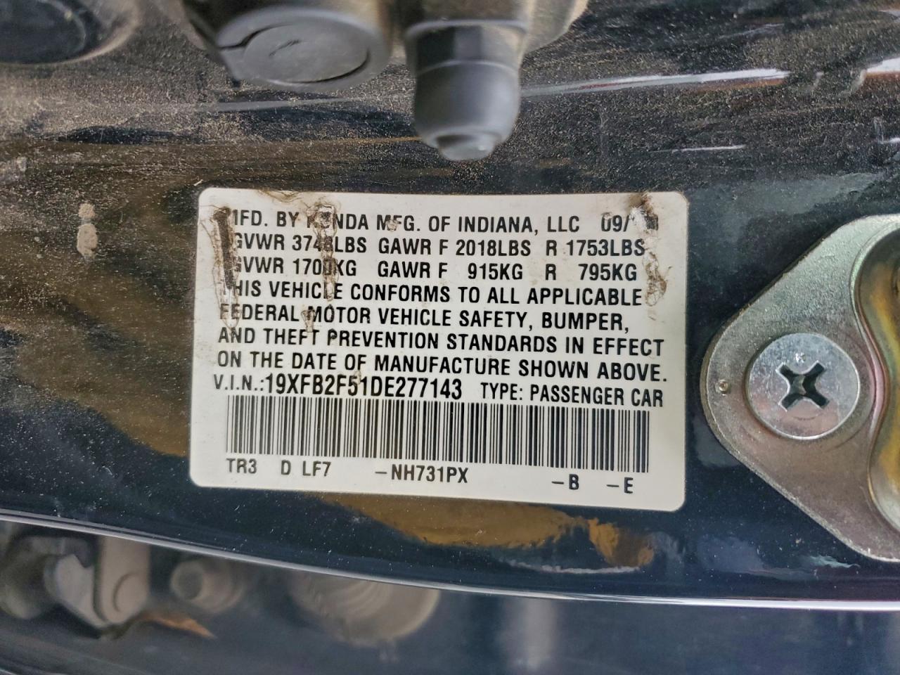 2013 HONDA CIVIC