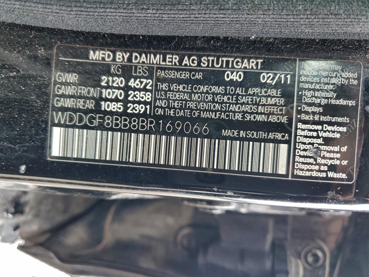 2011 MERCEDES-BENZ C-CLASS