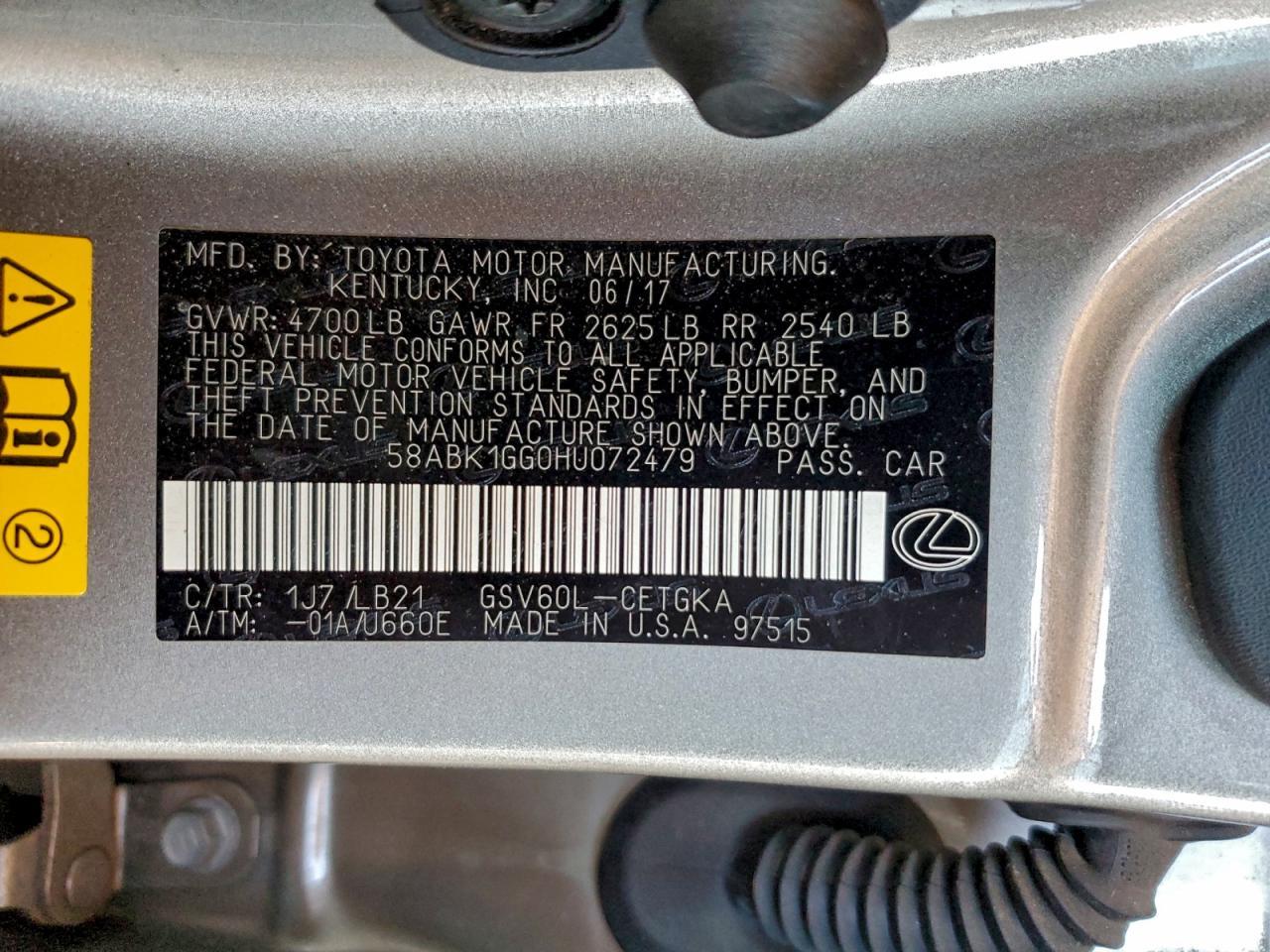 2017 LEXUS ES 350