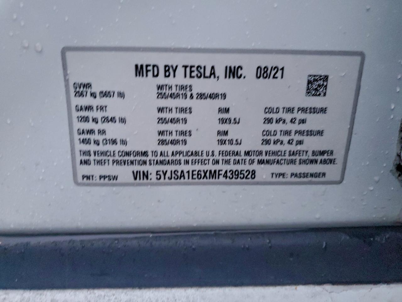 2021 TESLA MODEL S