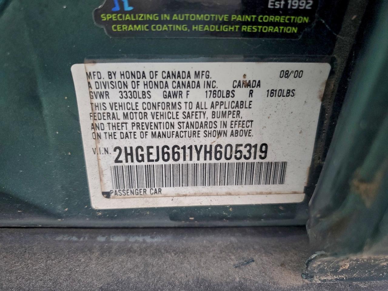 2000 HONDA CIVIC