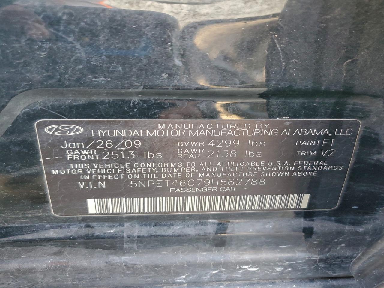 2009 HYUNDAI SONATA