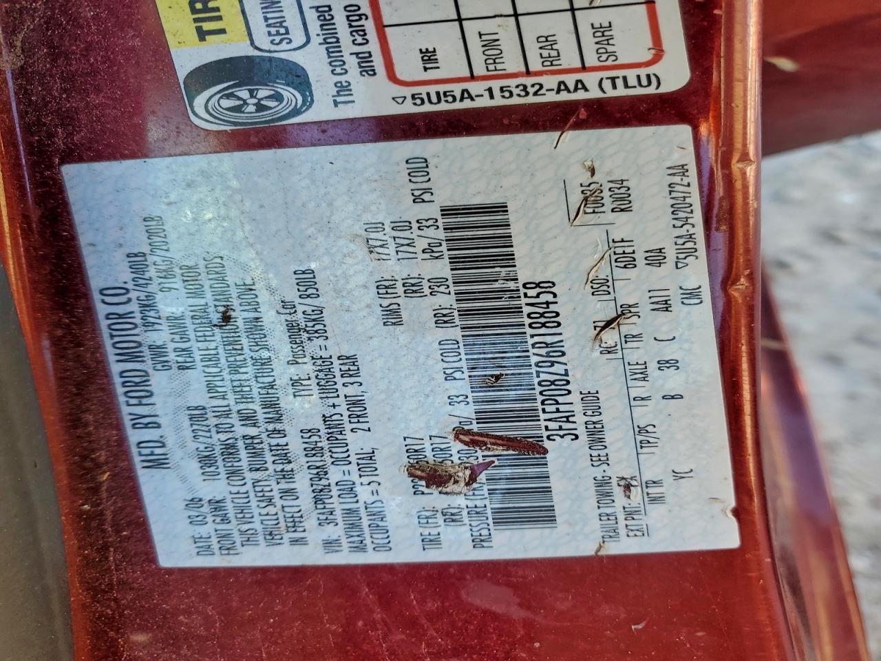 2006 FORD FUSION