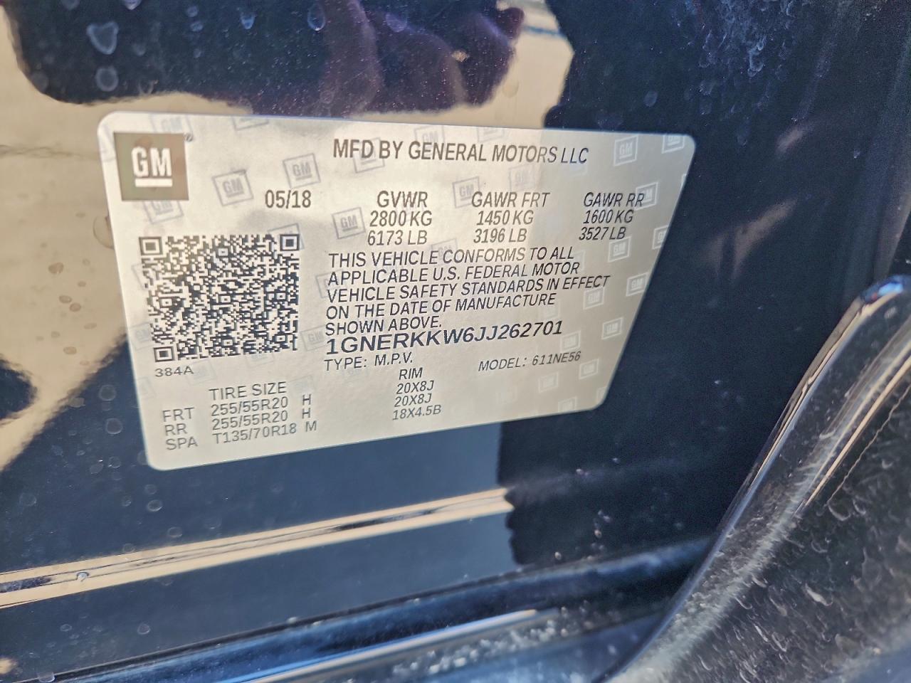 2018 CHEVROLET TRAVERSE