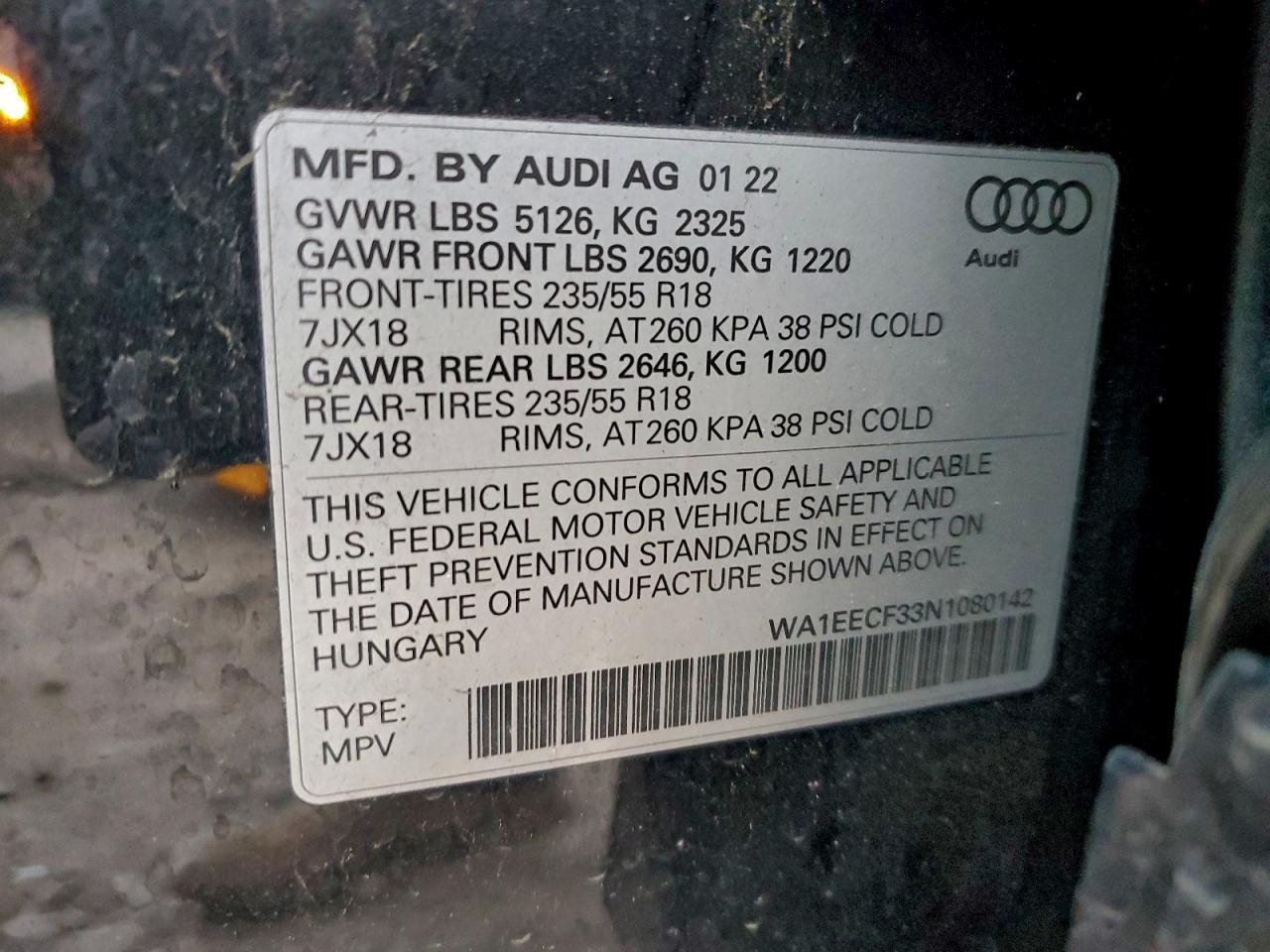 2022 AUDI Q3
