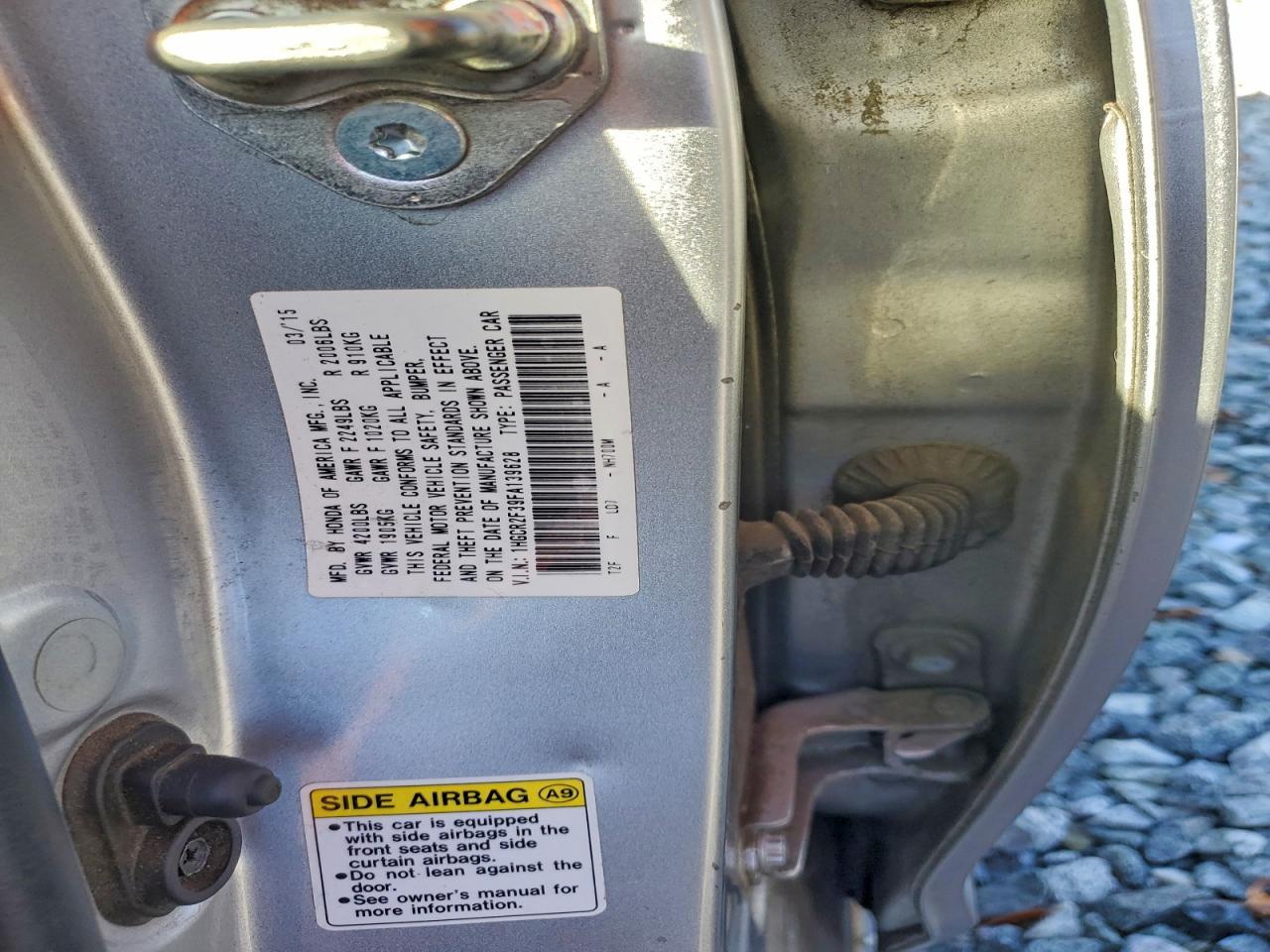 2015 HONDA ACCORD