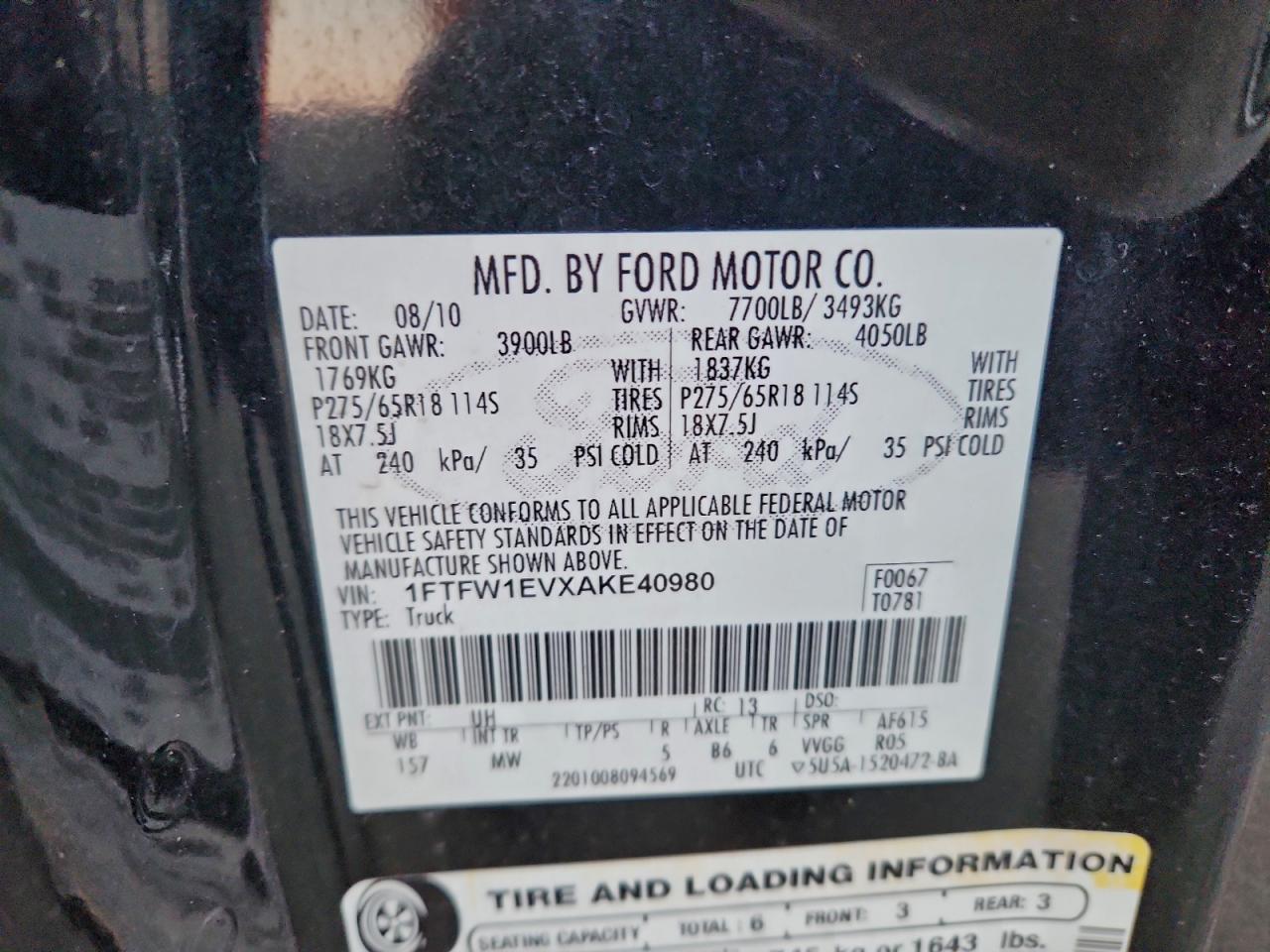 2010 FORD F-150