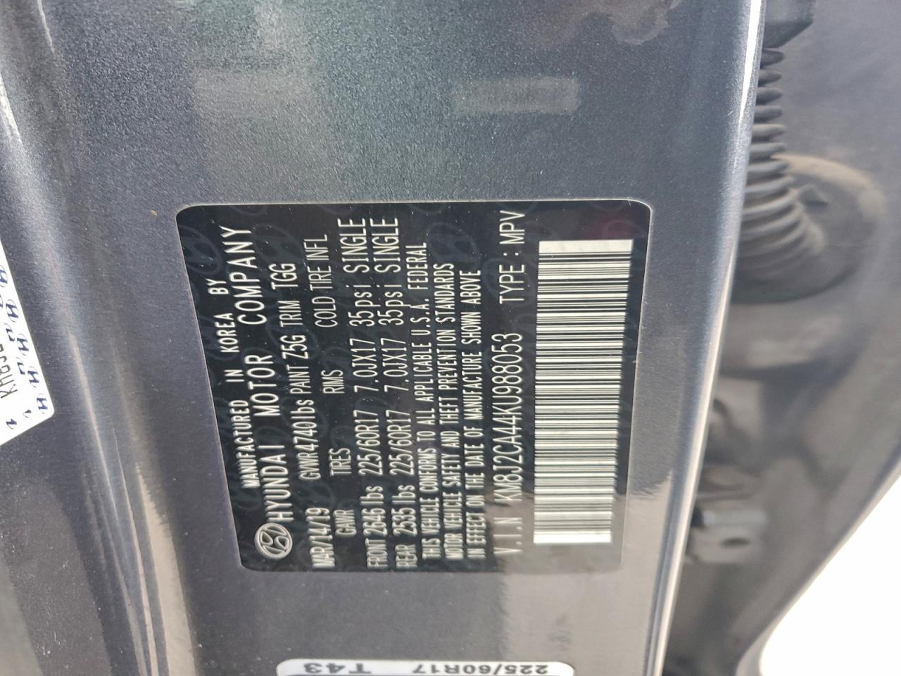 2019 HYUNDAI TUCSON