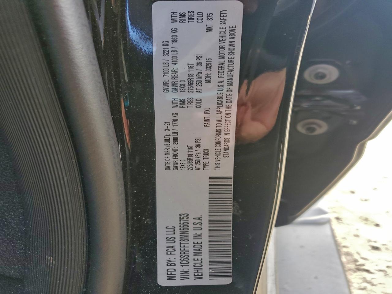 2021 RAM 1500
