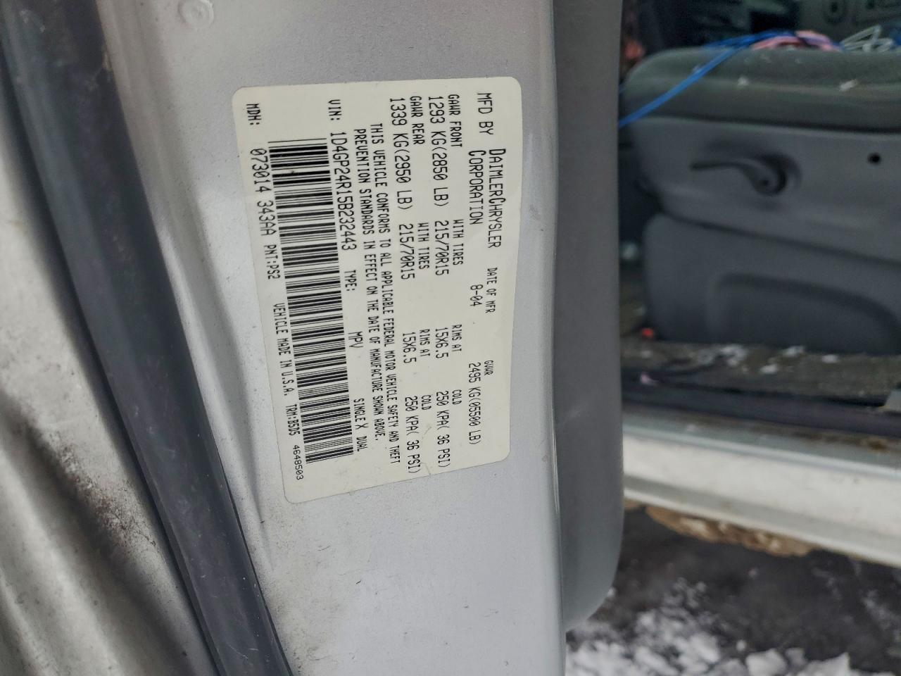 2005 DODGE GRAND CARAVAN
