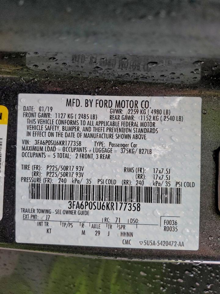 2019 FORD FUSION