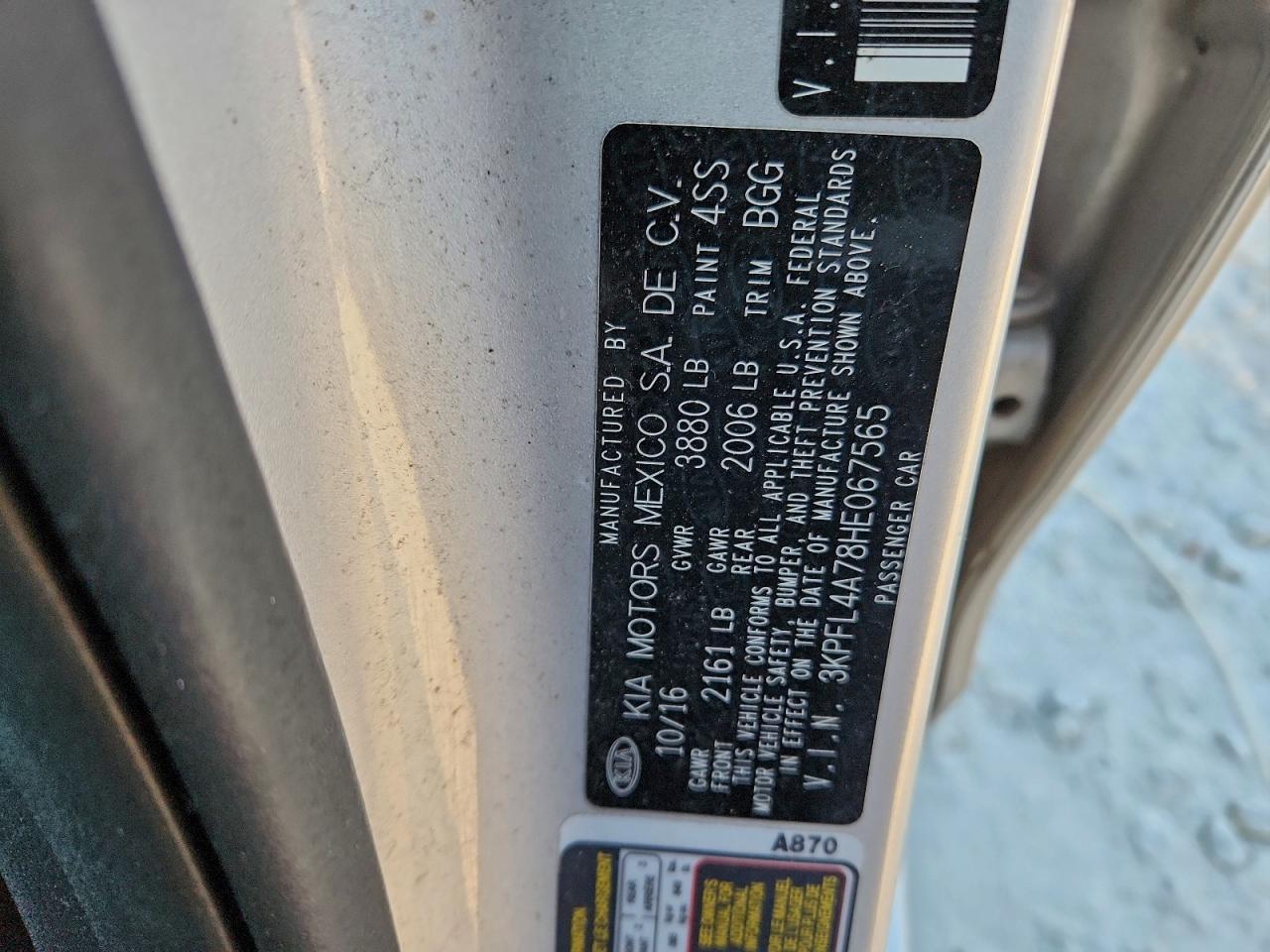 2017 KIA FORTE