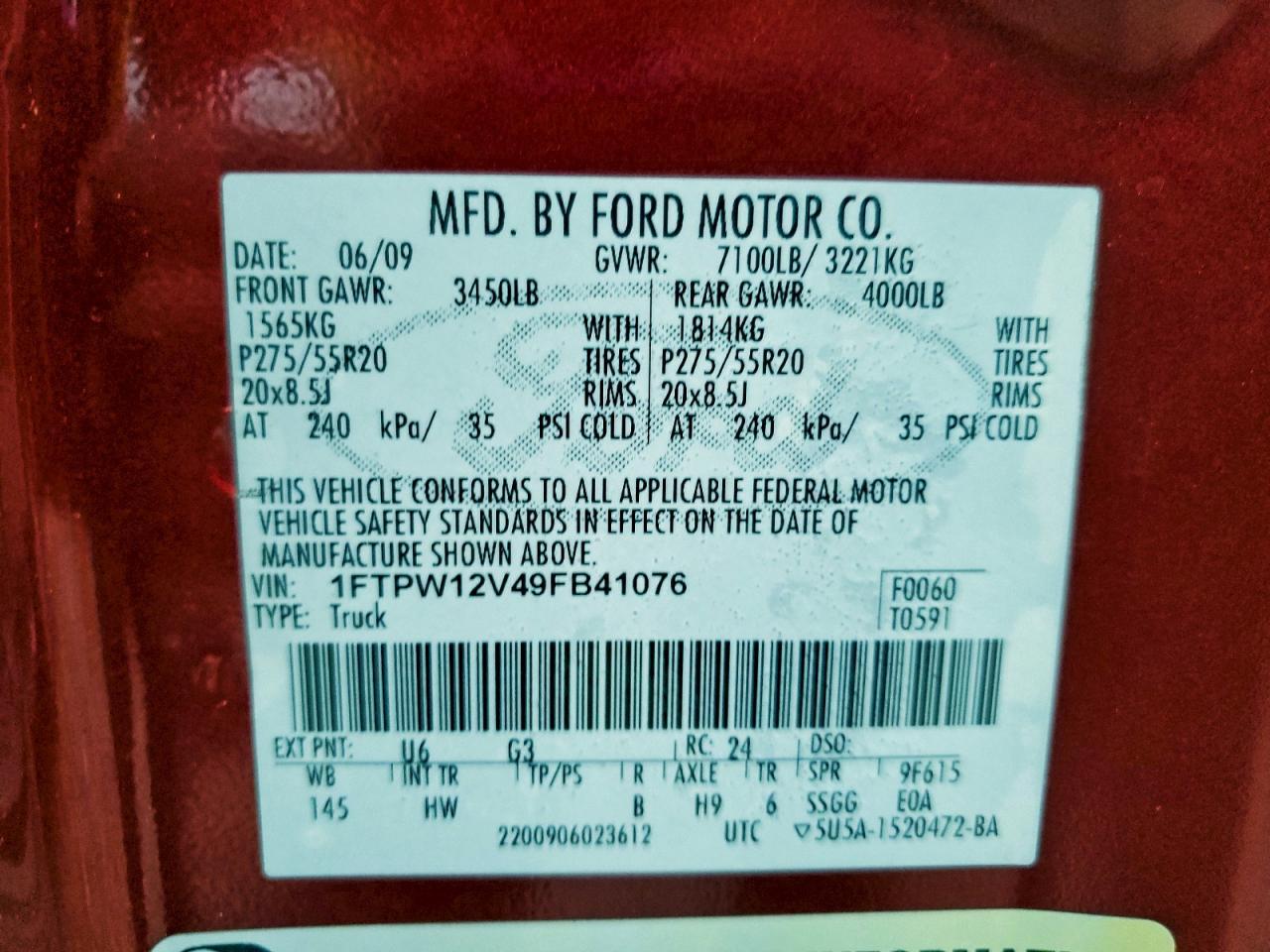 2009 FORD F-150 Lightning
