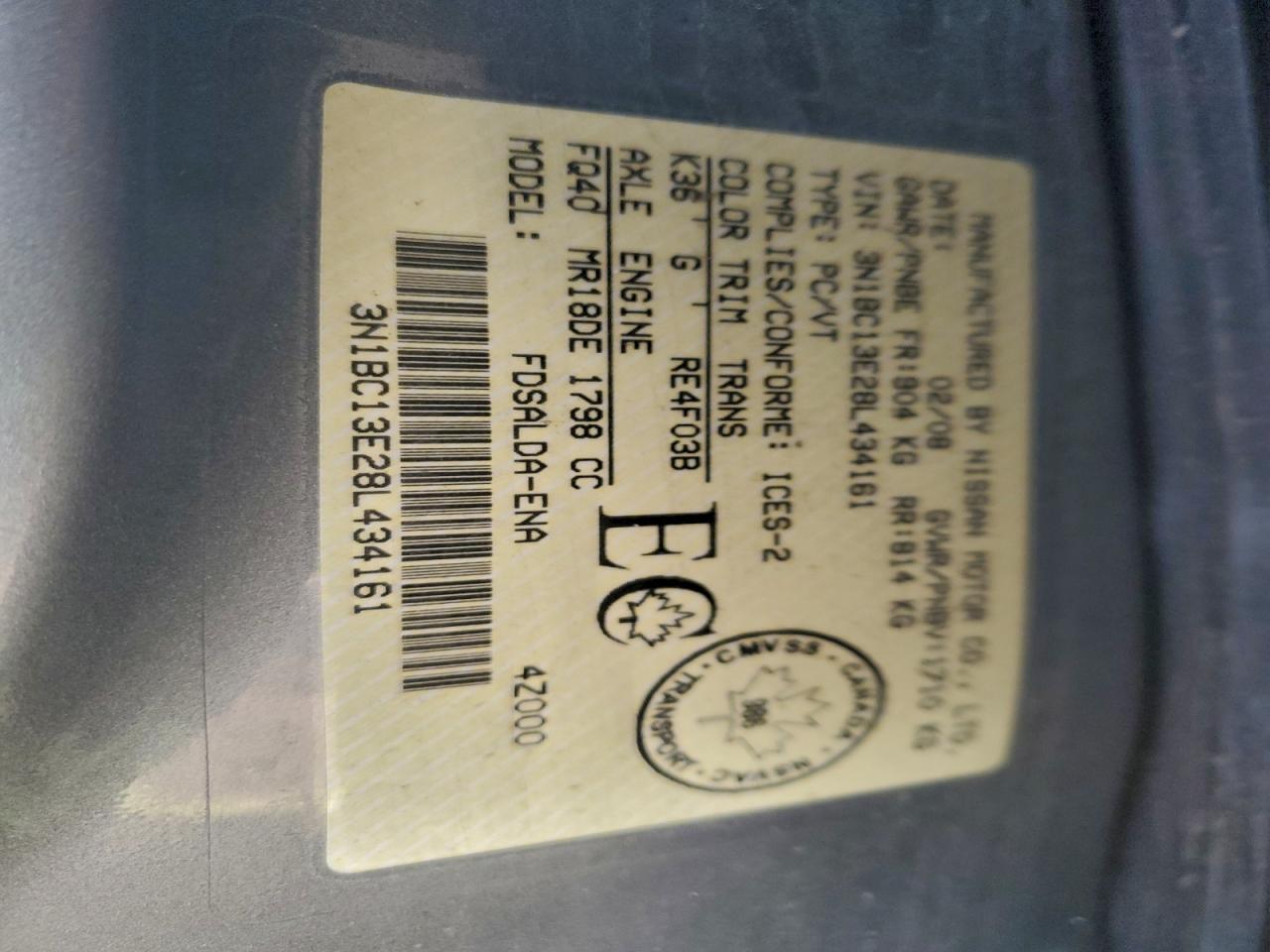 2008 NISSAN VERSA