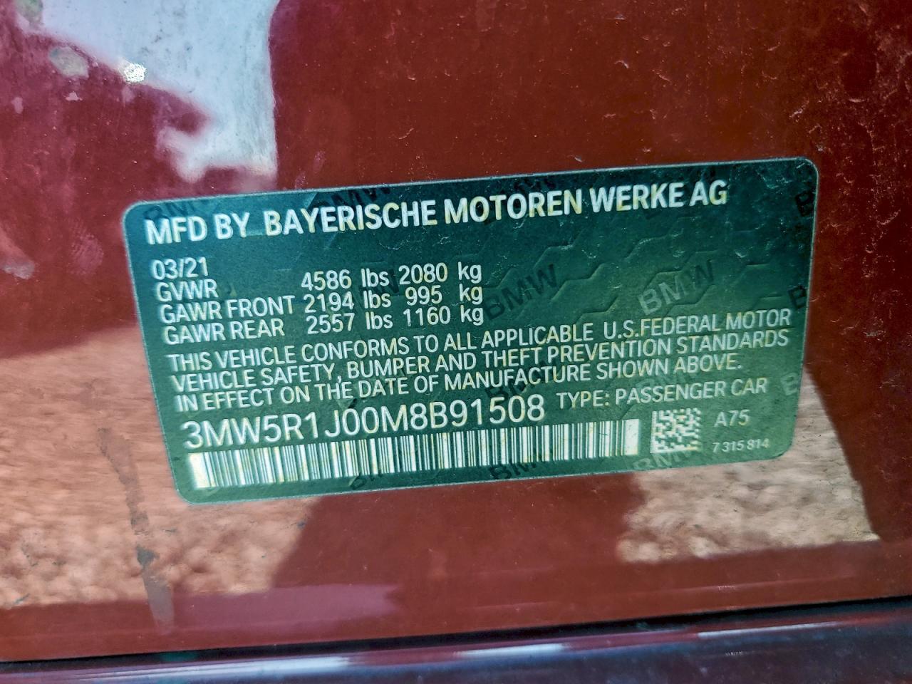 2021 BMW 3 SERIES