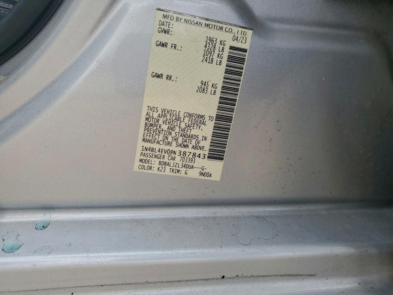 2023 NISSAN ALTIMA