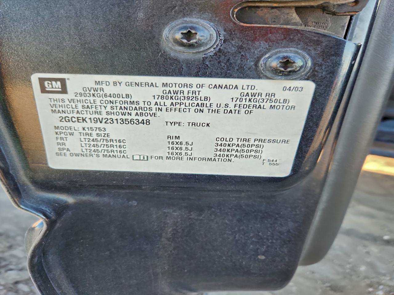 2003 CHEVROLET Silverado