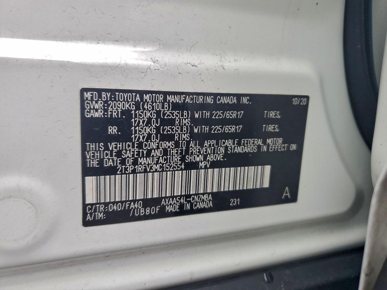 2021 TOYOTA RAV4