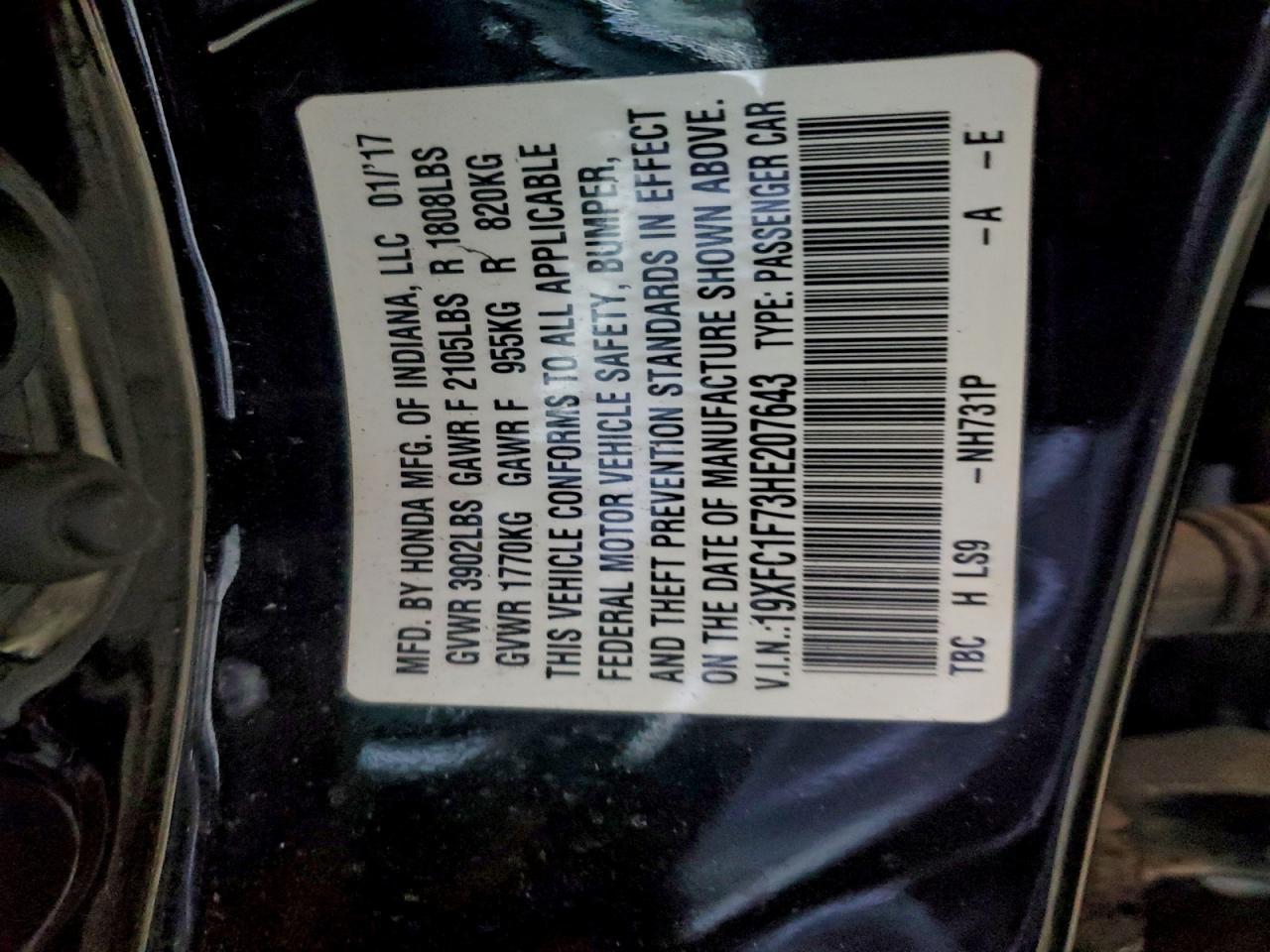 2017 HONDA CIVIC