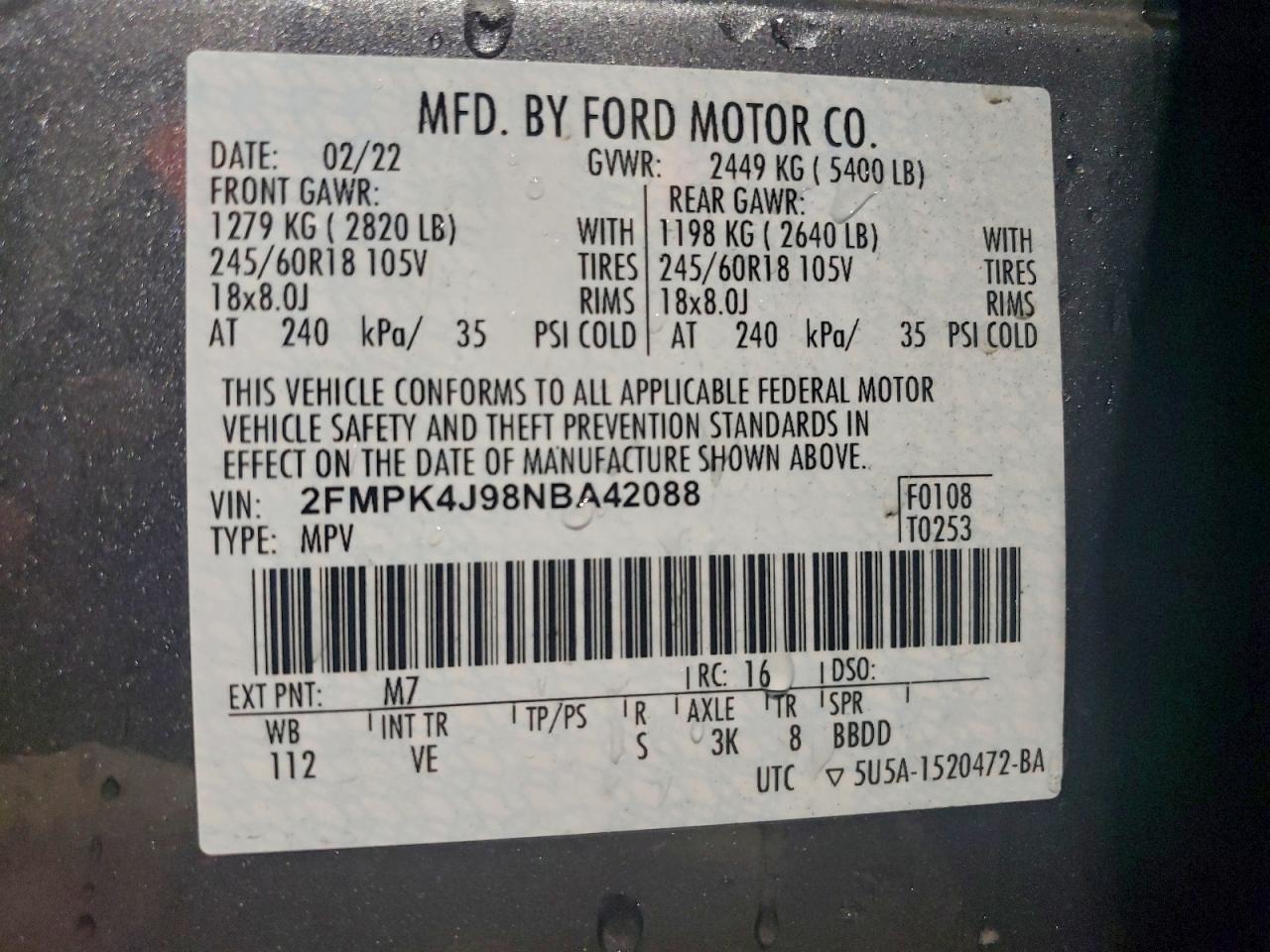 2022 FORD EDGE