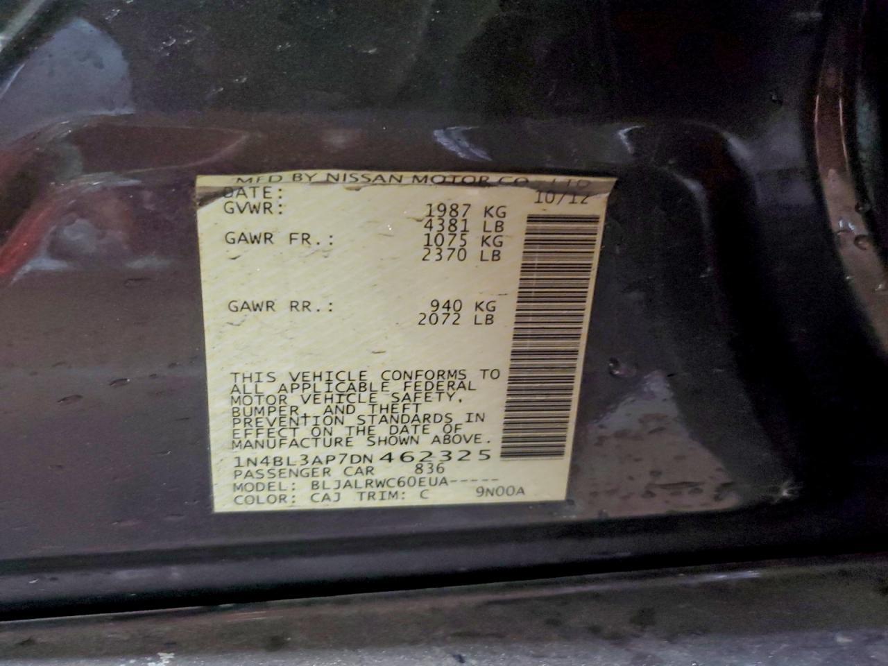 2013 NISSAN ALTIMA