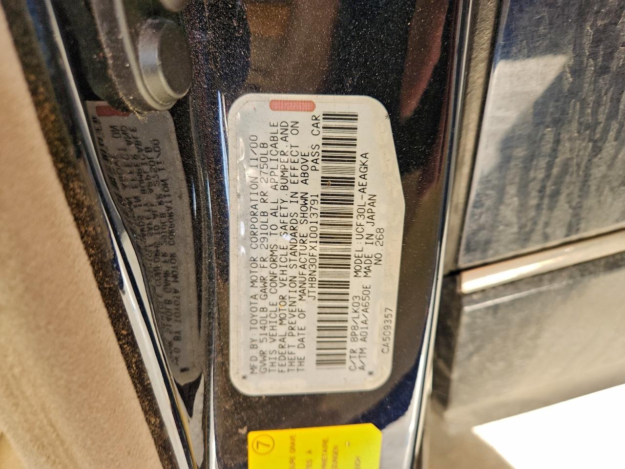 2001 LEXUS Ls 430