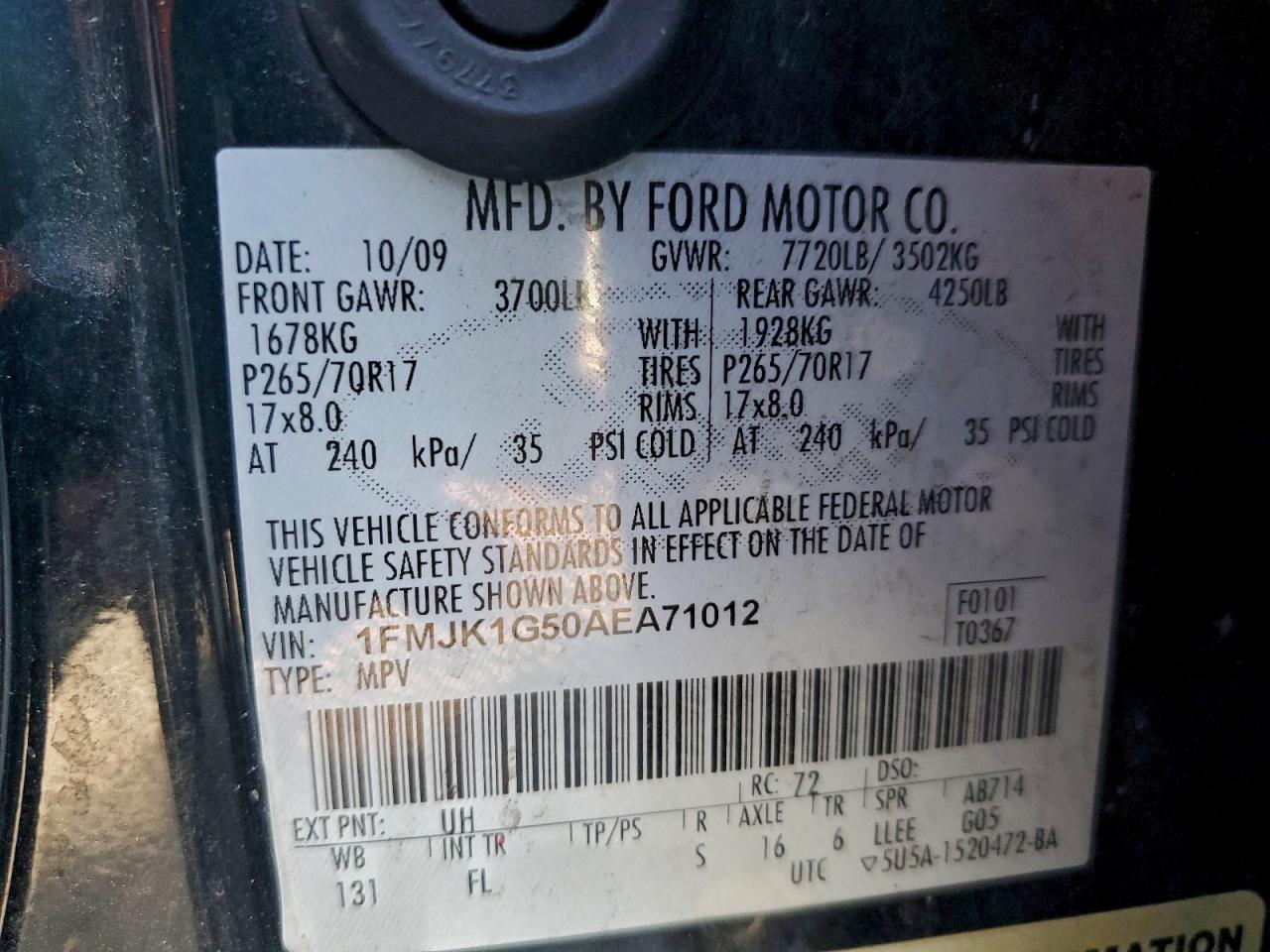 2010 FORD Expedition