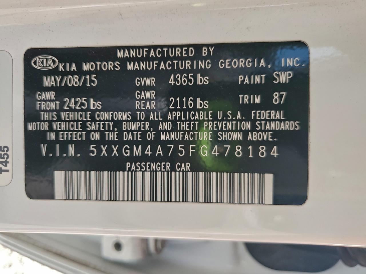 2015 KIA OPTIMA