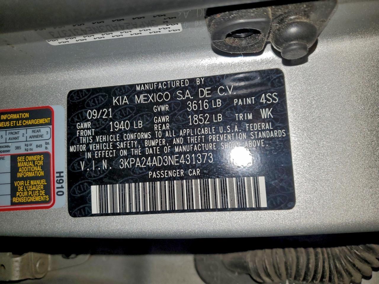 2022 KIA RIO
