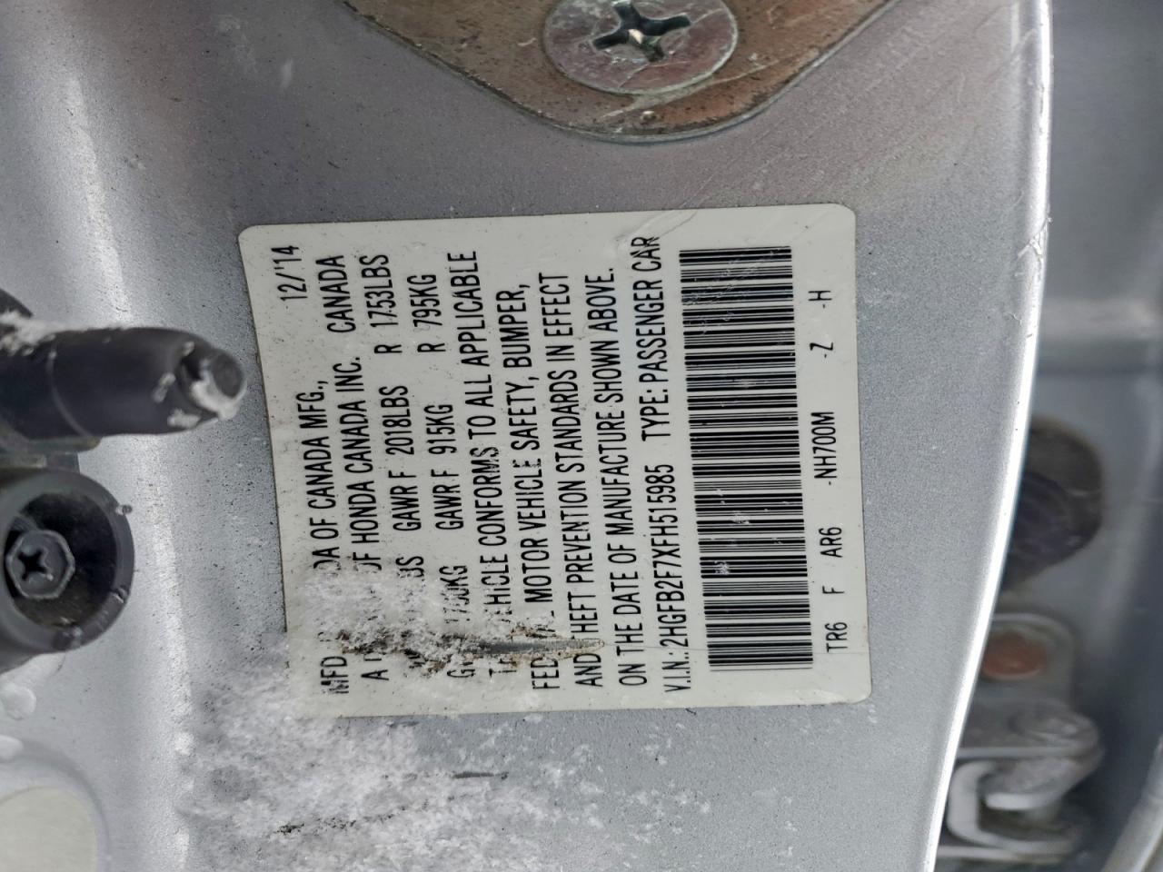 2015 HONDA CIVIC